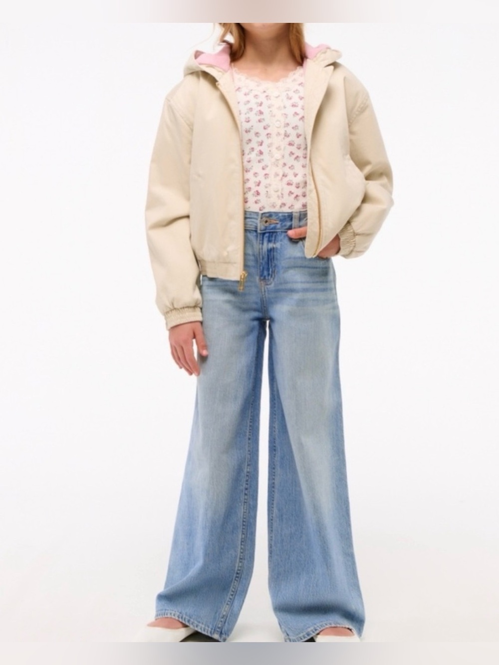 Abercrombie kids high rise ultra wide leg jeans